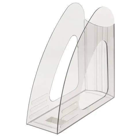 Лоток вертикальный для бумаг BRAUBERG Delta, 240х90х240 мм, прозрачный, 237242. Товар уцененный