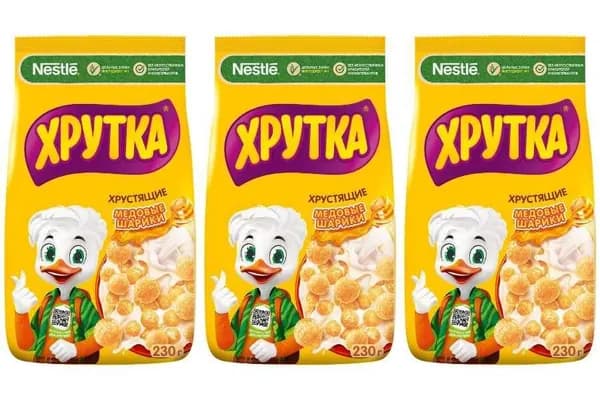 Хрутка Готовый завтрак Медовые шарики 230 г, 3 уп