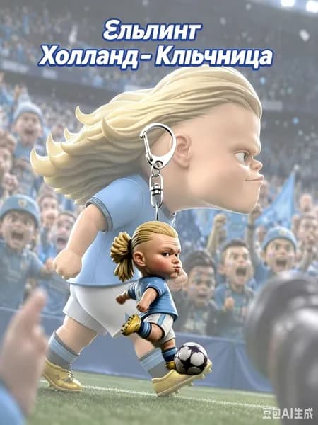 Акриловый брелок для ключей с принтом футболиста Эрлинга Хааланда, стильный аксессуар для сумок