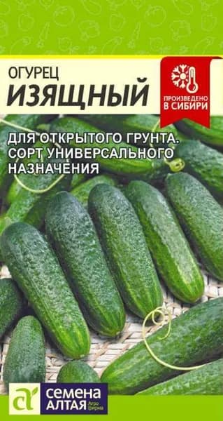 Семена огурец Изящный, Семена Алтая,1 цв.п 0,5г, раннеспелый,пчелоопыляемый,белошипый,холодостойкий