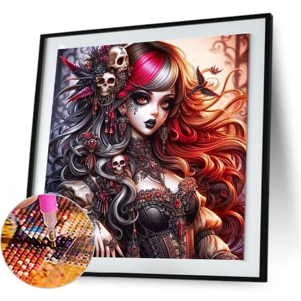 Диамантная картина в стиле готика, 50 50 см, 40 цветов, DIY-набор