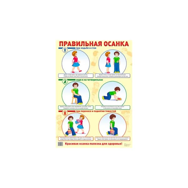 Плакат А2 "Правильная осанка" 1825-8 "Сфера"