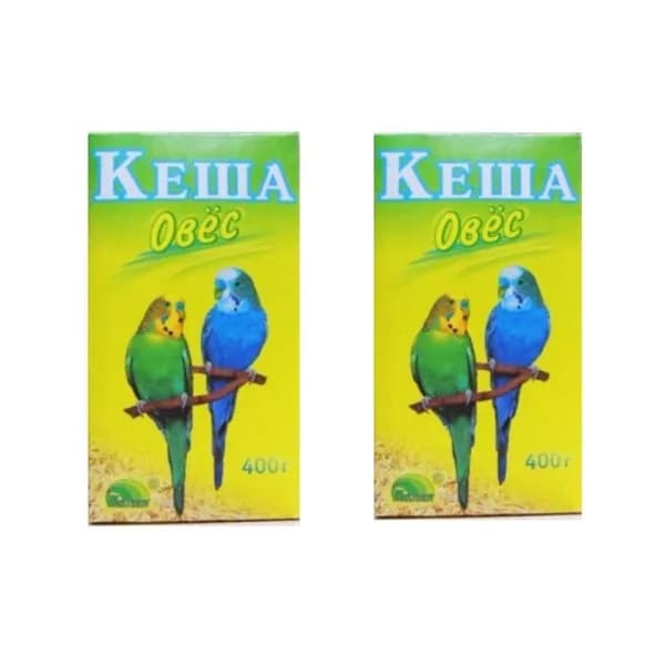 Кеша Корм для волнистых попугаев, овес, 400 г, 2 шт