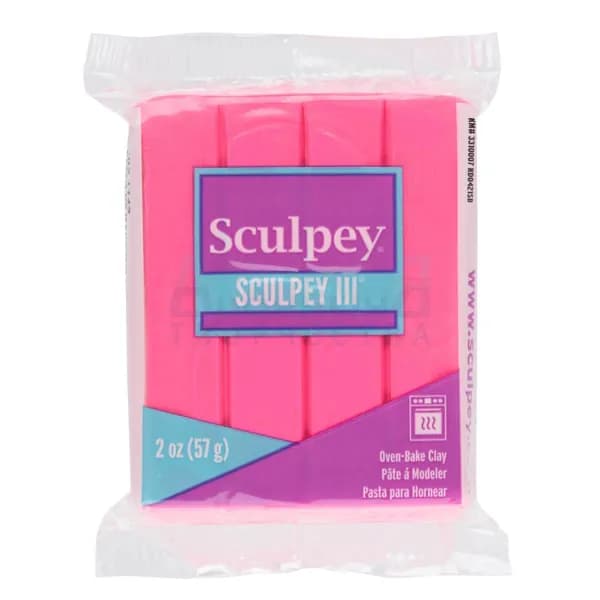 Полимерная глина Sculpey III 1142 цвет конфетно-розовый 57 гр.
