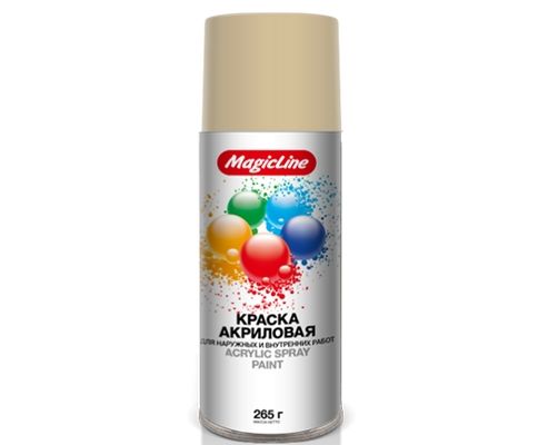 Краска-спрей (эмаль) RAL 7032 бежевая 450мл (265гр) аэрозоль (MagicLine)