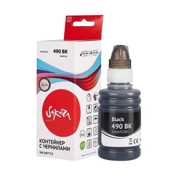Sakura GI-490PGBK - 0663C001 Чернила черный 4400 стр