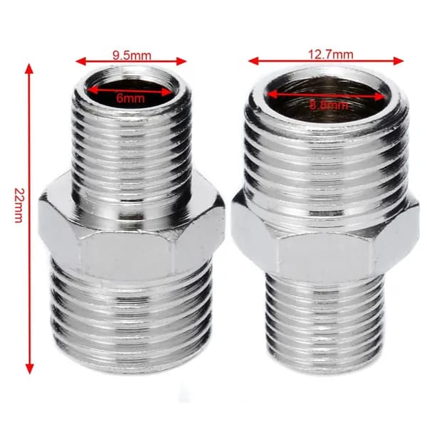 1шт Новый Переходник Для Шланга Аэрографа с Разъемом 1/4 "BSP-Штекер к 1/8 "BSP-штекеру