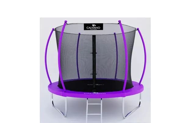 Батут Calviano Inside Master Purple 252 см - 8ft (внутренняя сетка, с лестницей)