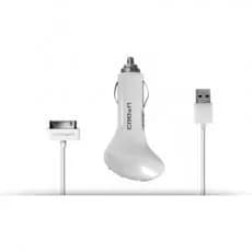 Автомобильное зарядное устройство Crown CMCC-8328 (iPod iPhone и iPad, *1A, белый)