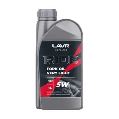 Масло для вилок и амортизаторов мотоцикла 5W 1л LAVR MOTO п/синт. канистра Ln7782