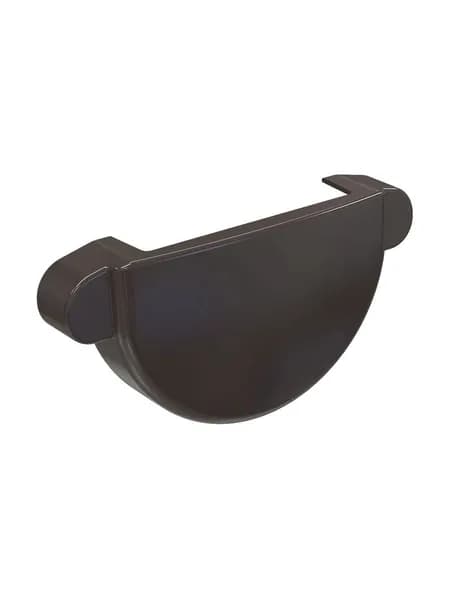 Заглушка желоба универсальная GLC PVC RAL 8019 Коричневый, 1шт.