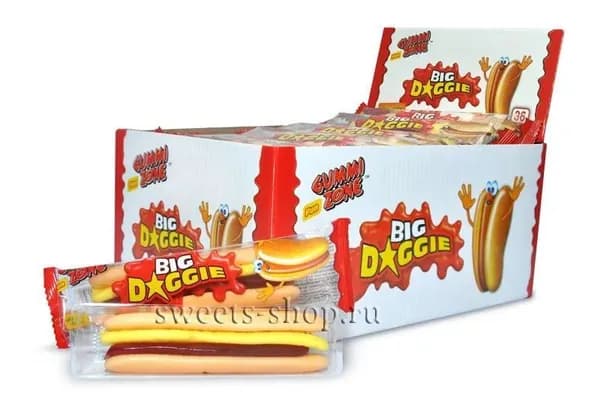 Мармелад Большой Хот-Дог Hot Dog 28 гр / GUMMI ZONE/