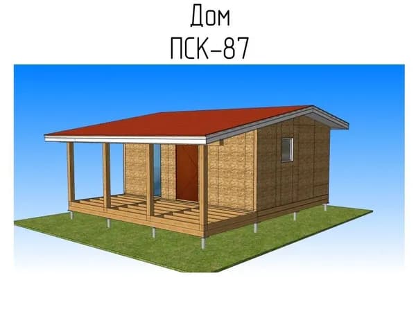 Дом ПСК-87 (для самостоятельной сборки). Для постоянного проживания, дачи, глэмпинга, туристической базы.