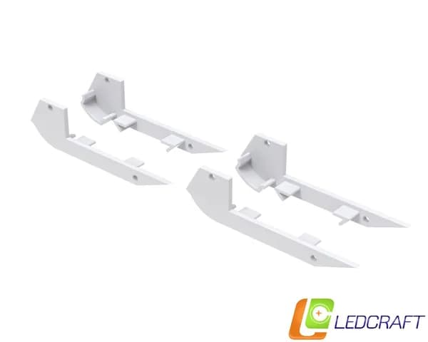 Заглушки 4 шт для профиля LC-PDS1867M16 пластиковые серые