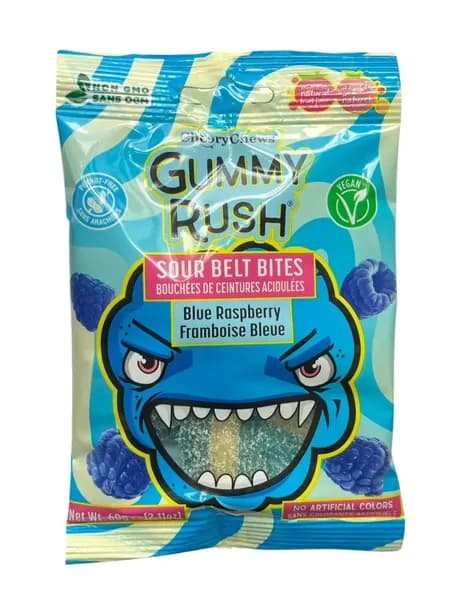 Жев.мармелад Кислые язычки Blue Raspberry 60 гр / Gummy Rush