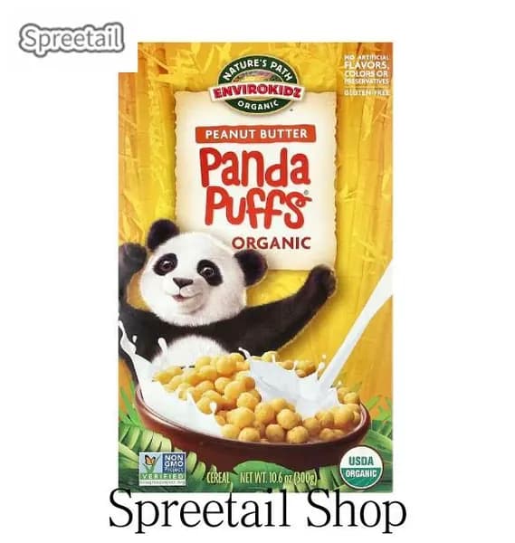Nature's Path, EnviroKidz, органическая овсяная каша Panda Puffs со вкусом арахисового масла, 10,6 унций (300 грамм)