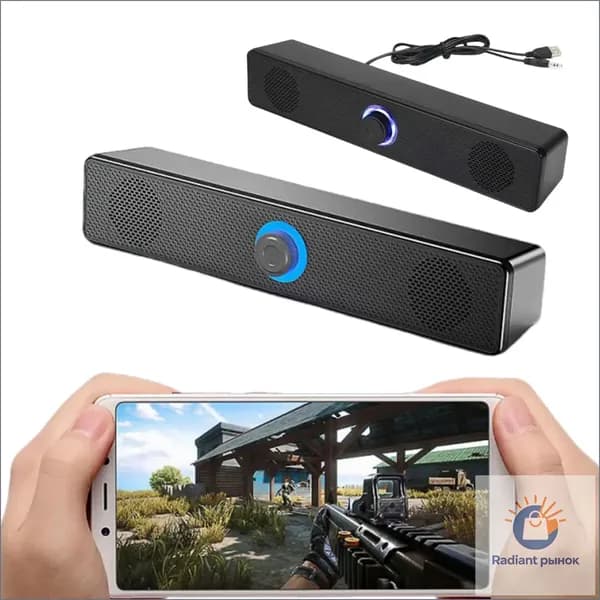 Колонки компьютерные Bluetooth 5.0, проводное подключение, усиленный бас