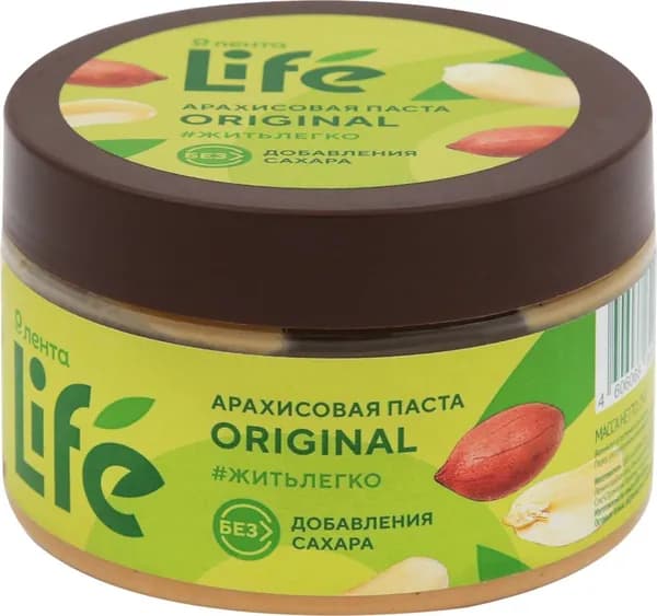 Паста арахисовая ЛЕНТА LIFE, 250г