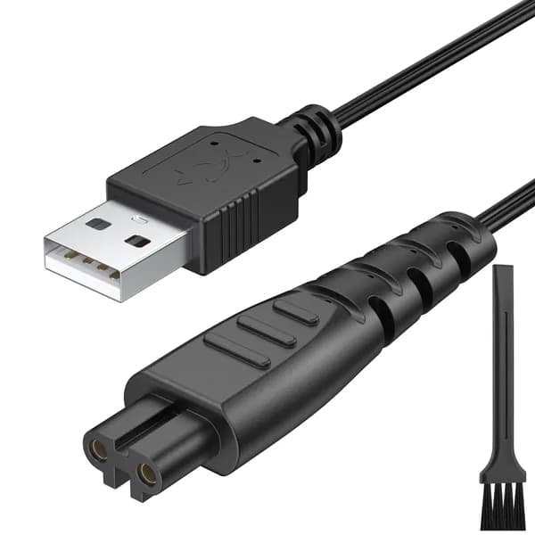 Кабель для зарядки 5V 1A, для бритвы Remington HC5870 HC4250 PF7500 PF7600 PG6250 PG6255 PG6170 PG6171 XF8550 XF8700 XR1400 XR1430, с щеткой
