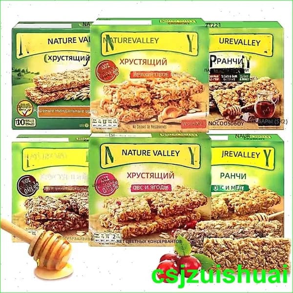 Хрустящие овсяные батончики Nature Valley, ассорти вкусов, 210 г