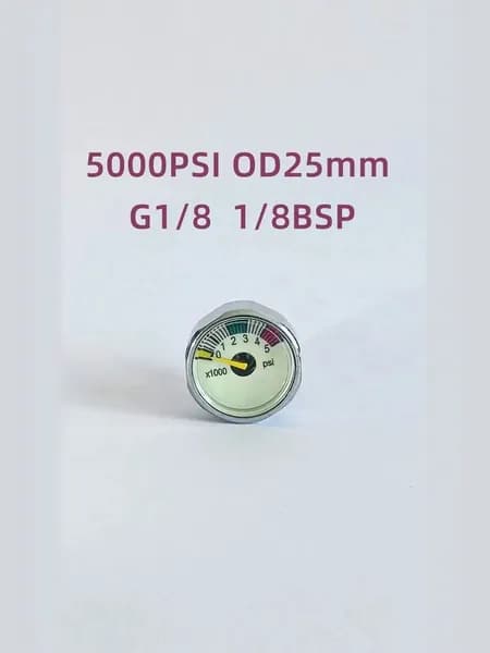 Манометр 5000PSI, D25, G1/8 1/8BSP, Леший 2, для винтовки, для баллона, PCP PAINTBALL