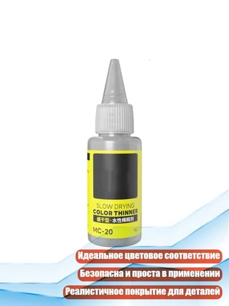 Матовая акриловая краска для моделей, Водный разбавитель