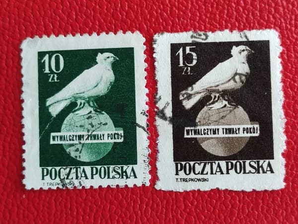 Марки Польша 1950. Серия: "Международный день мира во всем мире". Гашение - См фото.