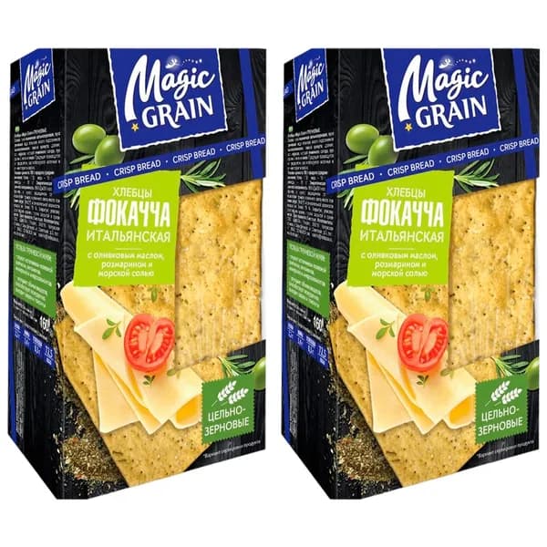 Magic Grain Хлебцы Focaccia, 160 г, 2 уп/
