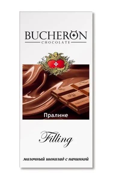 BUCHERON Шоколад молочный Filling Пралине, 85 г/