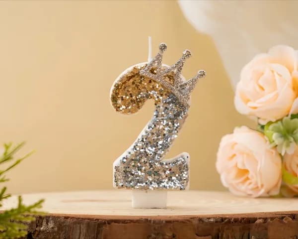Свечи для торта цифра 0, цифра 1, 7 см