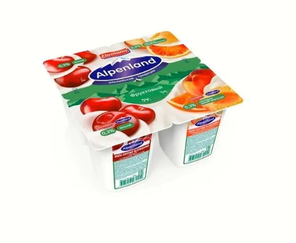 Продукт йогуртный Alpenland вишня-нектар-апельсин дикий 0.3%, 95г