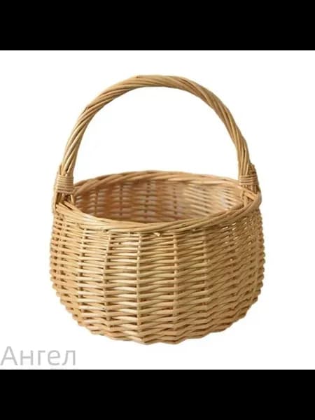 Корзина для хранения из лозы 24x24x29 см