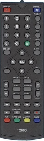 Пульт SkyVision T2202 (вар2), T2603 для DVB-T2 ресивера