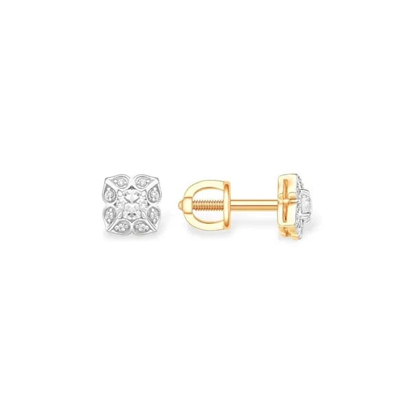Серьги женские с фианитами из красного золота 375 пробы 585GOLD
