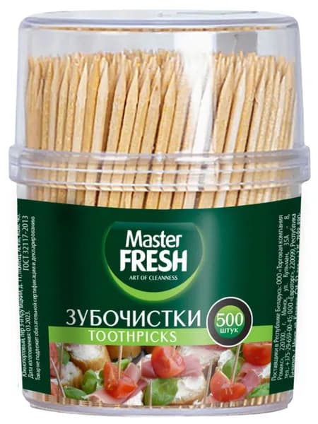 Master Fresh Зубочистки бамбуковые 500шт