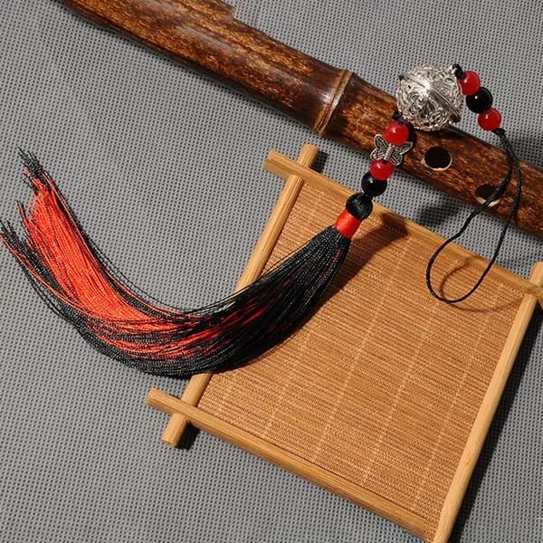 Брелок Mo Dao Zu Shi с флейтой Вэй Усяня, колокольчик, подвеска с кисточкой из сплава