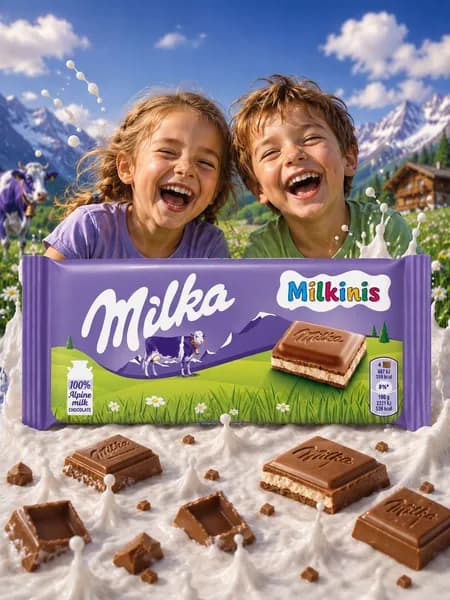 Milka, Шоколад молочный Милкинис, 100 г, Milkinis