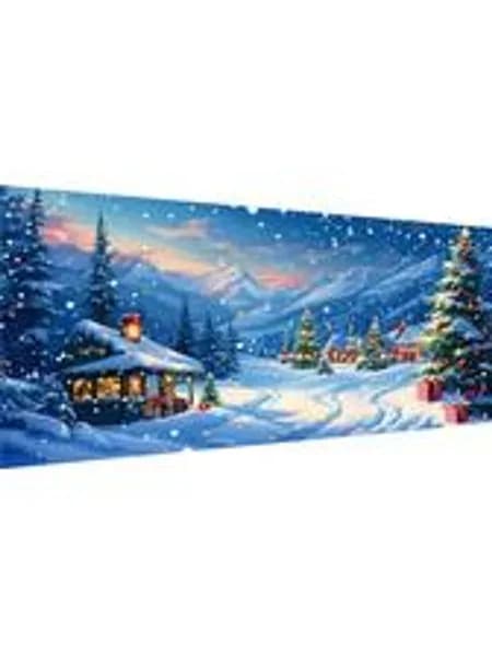 DIY Набор для алмазной мозаики 40x80 см, рождественский пейзаж, полный набор
