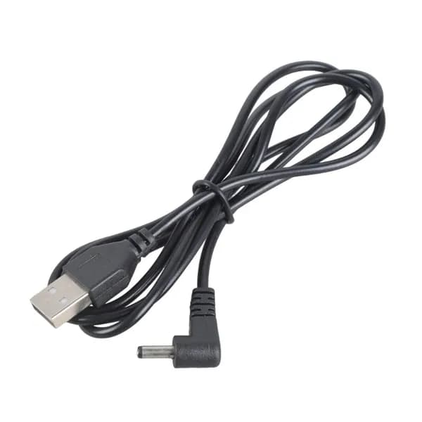 (1 шт.) Кабель USB папа - 3.5x1.35 мм Г-образный, черный