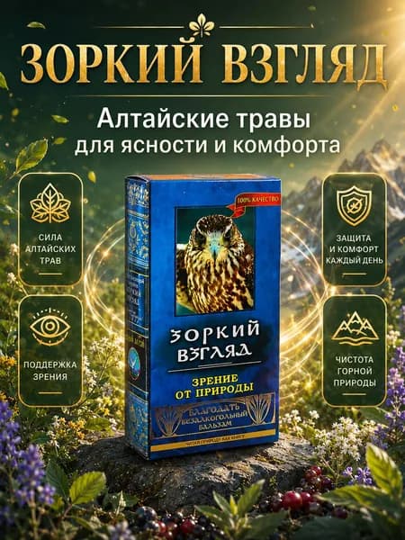 Бальзам безалкогольный "Зоркий взгляд" зрение от природы, 250 мл