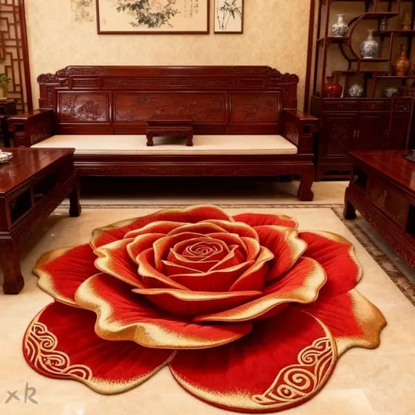 Ковер дорожка роза 60x60 см