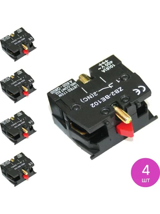 Дополнительный контакт ЕКФ XB-2 NC 2.5А pbn-xb-2-nc, 4 шт
