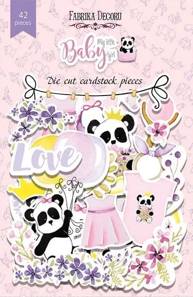 Набор высечек Fabrika Decoru коллекция "My little baby girl" 42 шт, FDDCS-04024