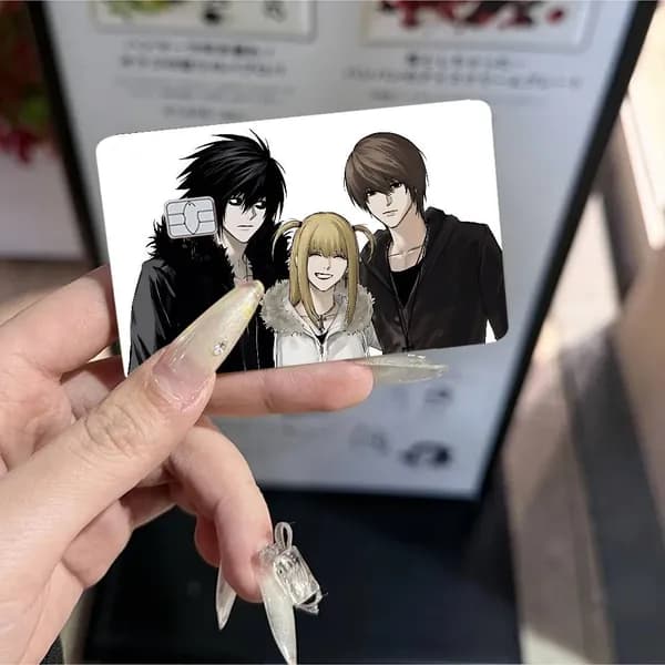 СМЕРТНАЯ ЗАПИСКА Death Note Наклейка на банковскую карту, прозрачная защитная долговечная