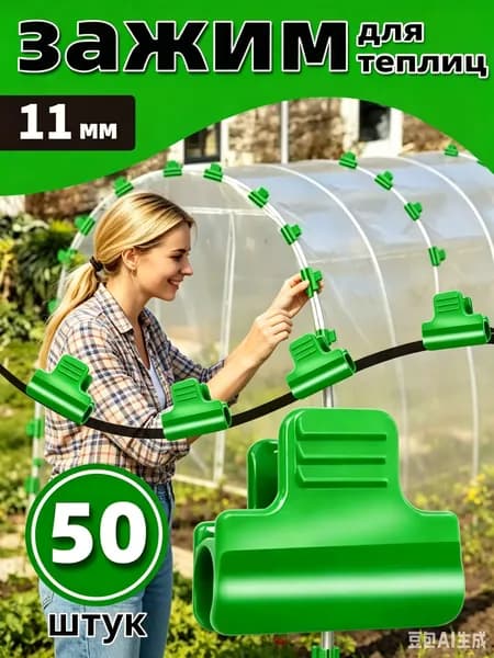Клипсы для парника42 х 32мм, ABS пластик, Dunisilk, 50 шт