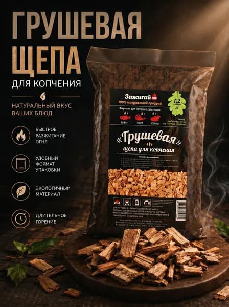 Щепа для копчения Груша 1,2л
