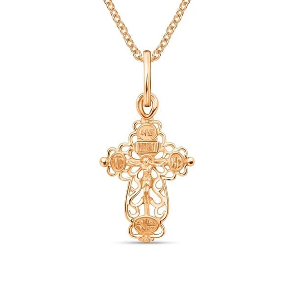 Крестик из красного золота 585 пробы 585GOLD