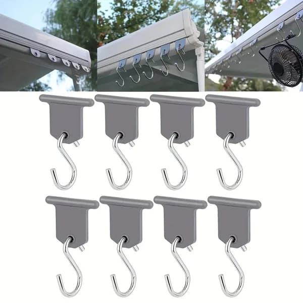 Подвесные крючки для маркизы RV 4 шт, металлопластиковые держатели для палатки и уличного декора