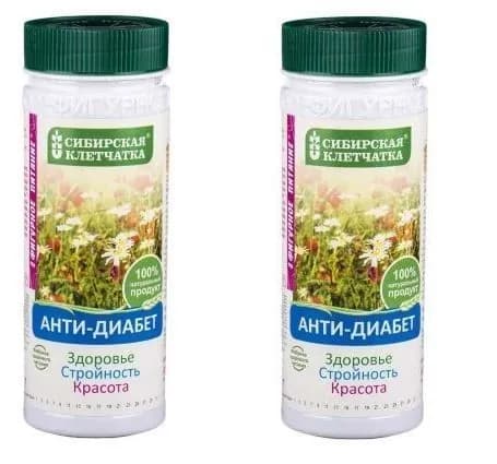Сибирская клетчатка Клетчатка Анти-Диабет, 170 г, 2 шт/