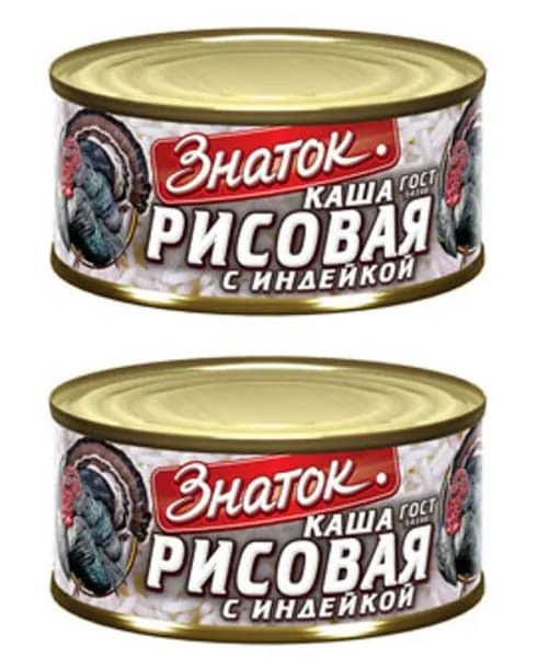 Знаток Каша рисовая с индейкой Гост, 325 г